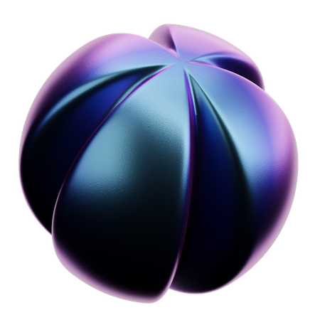 Forme abstraite de citrouille  3D Icon