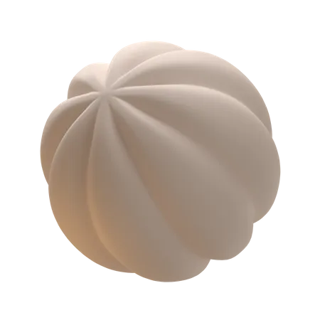 Forme abstraite de citrouille  3D Icon