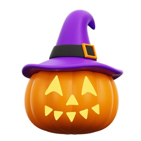 Sorcière citrouille d'Halloween  3D Icon