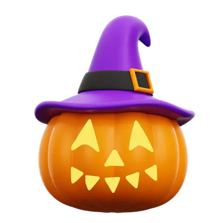 Sorcière citrouille d'Halloween  3D Icon