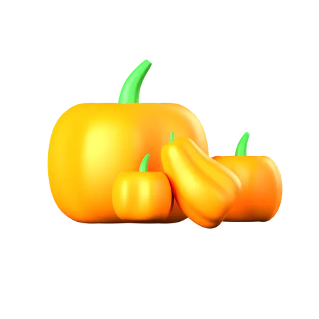 Citrouilles  3D Icon