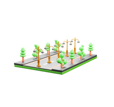 City Road  3D Icon