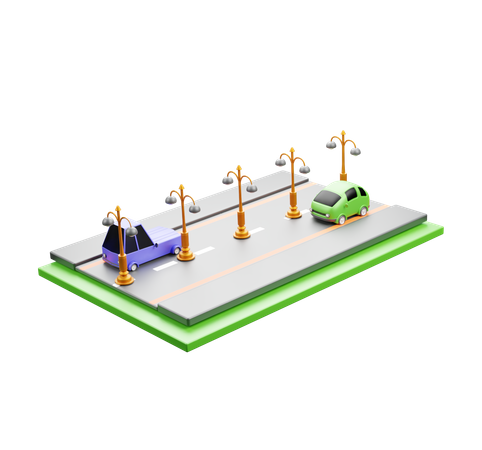 City Road  3D Icon