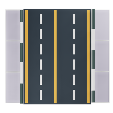 City Road Two Way  3D Icon