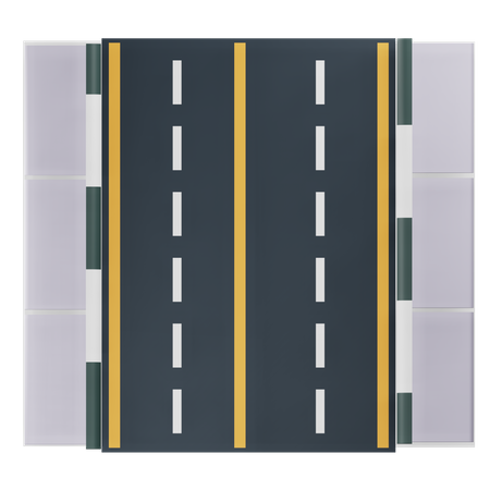 City Road Two Way  3D Icon
