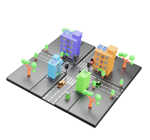 Ciudad  3D Icon