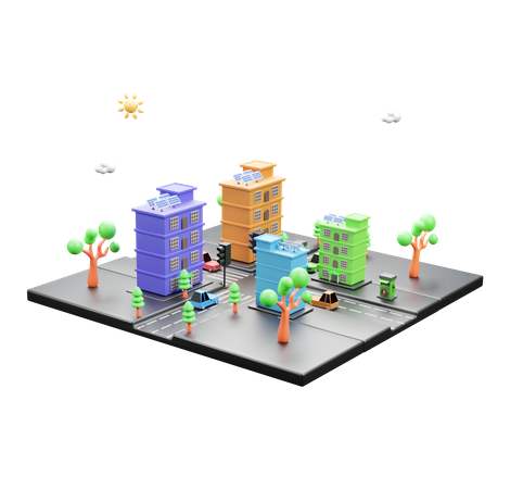 Ciudad  3D Icon