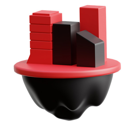 Ciudad metaversa  3D Icon