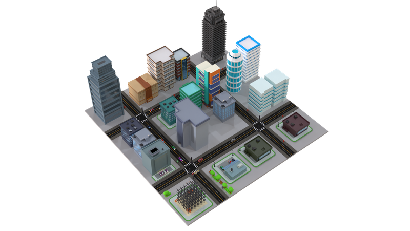 Ciudad Metro  3D Icon