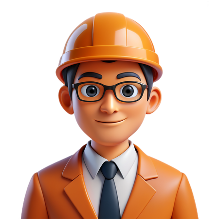 Civil engineer  3D Icon