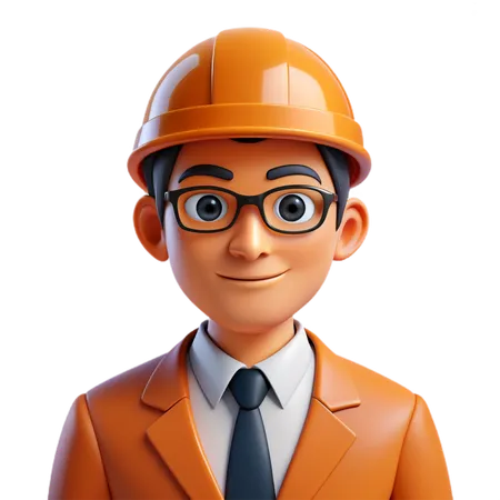 Civil engineer  3D Icon