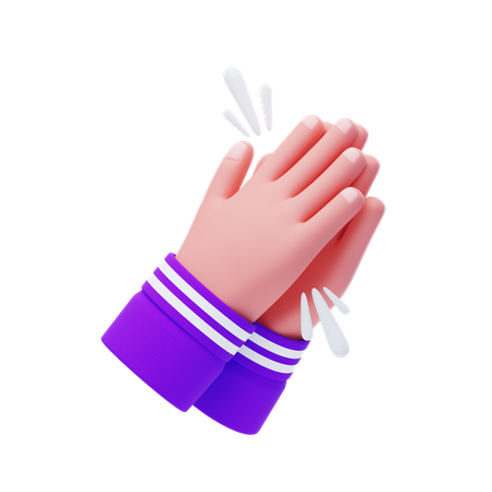 Clap Hand Gesture  3D Icon