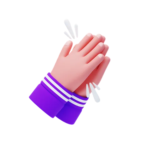 Clap Hand Gesture  3D Icon