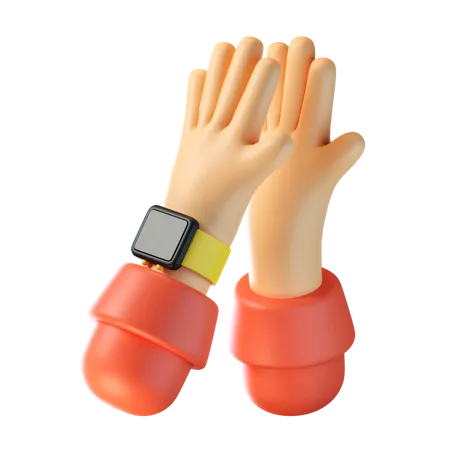 Clap Hand Gesture  3D Icon