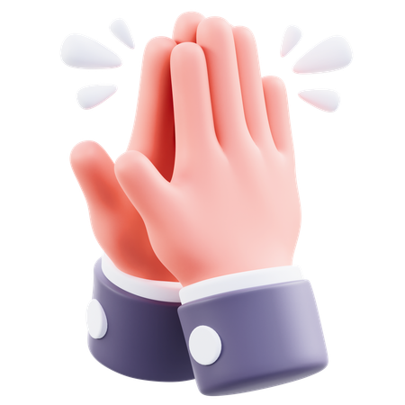 Clap Hand Gesture  3D Icon