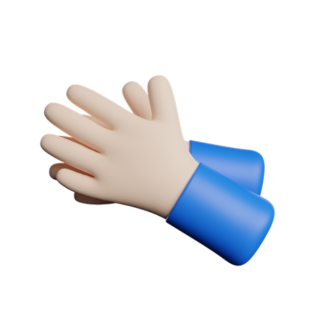 Clap Hand Gesture  3D Illustration