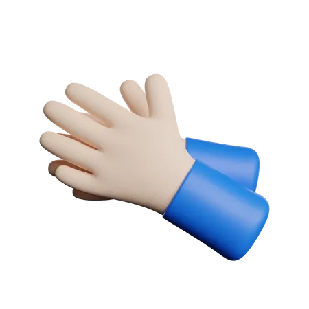 Clap Hand Gesture  3D Illustration