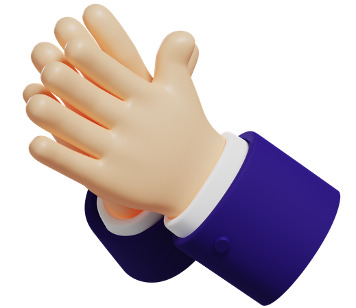 Clap Hand Gesture  3D Illustration