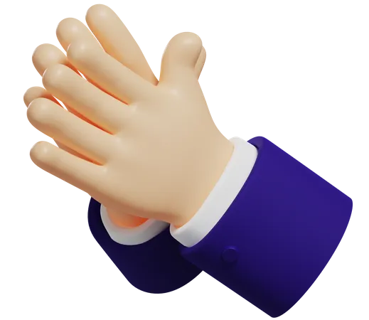 Clap Hand Gesture  3D Illustration