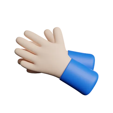 Hand Gesture Clap 3D Illustration