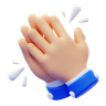 3d clap hand gesture emoji