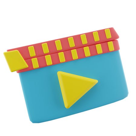Clapper Board Movie  3D Icon