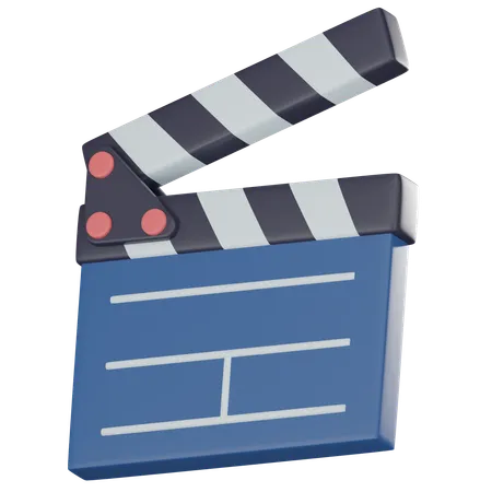 Filmmaking Of Clapperboard Ideal For Cinematic Concepts Video Production And Movie Industry Projects Lights Camera Action 3 D Render Illustration 3D Icon