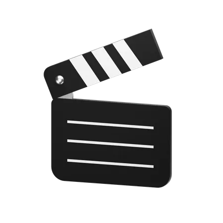 A Smooth Clapperboard For Your Movie Project 3D Illustration