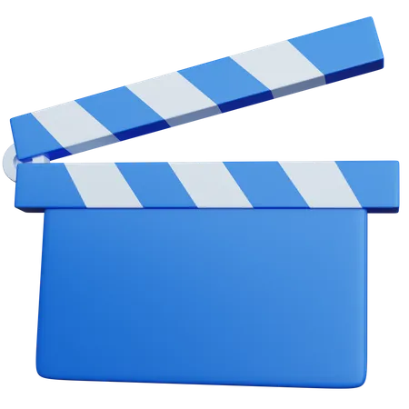 3 D Rendering Empty Clapperboard Isolated 3D Icon
