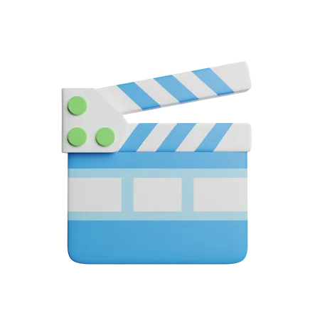 Clapperboard Film Maker 3D Icon