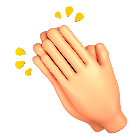 Clapping 3D Illustration