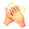 3d clapping hand gesture illustration