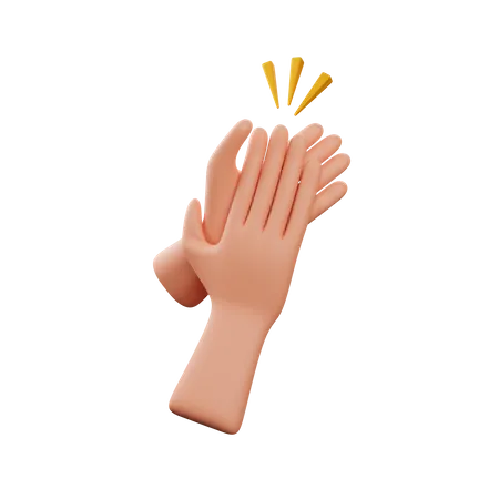 Clapping hand gesture  3D Icon