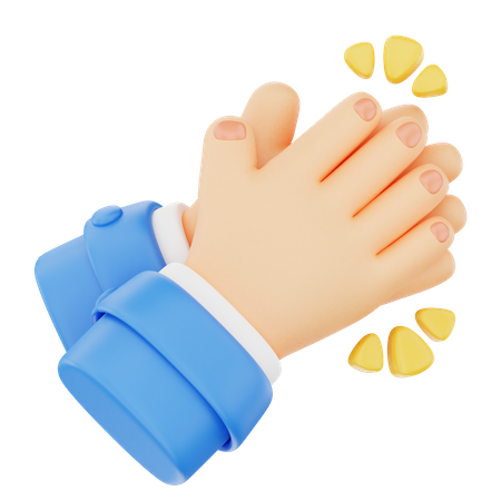 Clapping Hand Gesture  3D Icon