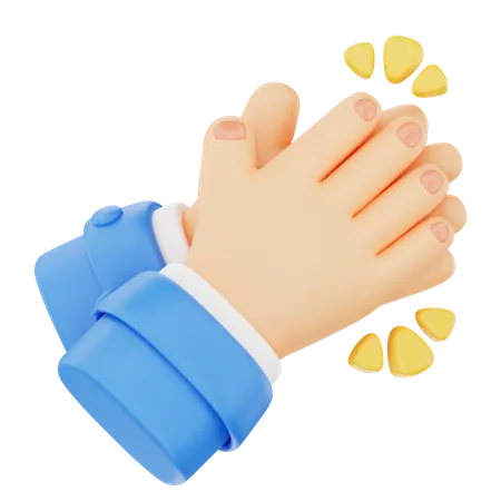 Clapping Hand Gesture  3D Icon