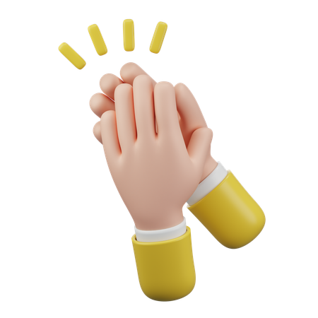 Clapping Hand Gesture  3D Icon