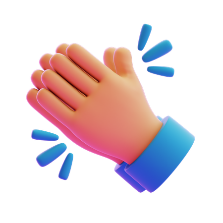 Clapping Hand Gesture  3D Icon