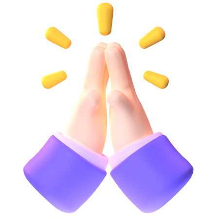 Clapping Hand Gesture  3D Icon