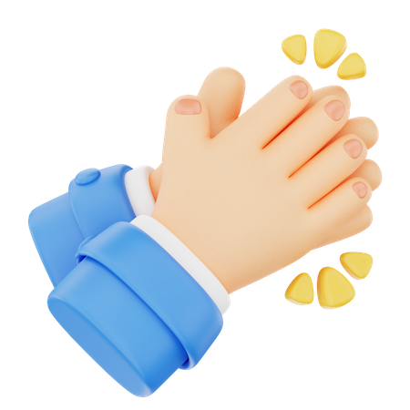 Clapping Hand Gesture  3D Icon