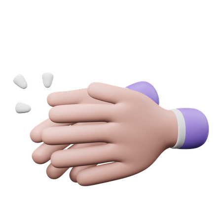 Clapping Hand Gesture  3D Illustration