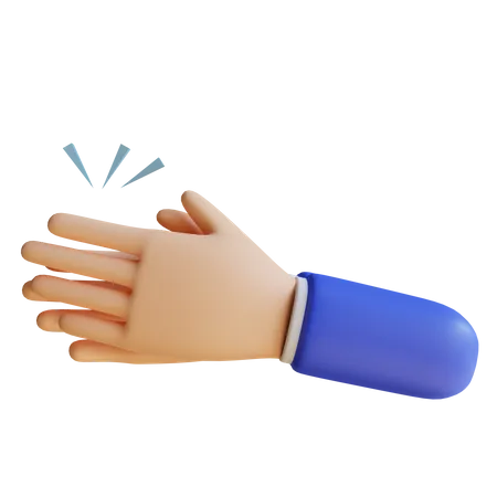 Clapping Hand Gesture  3D Illustration