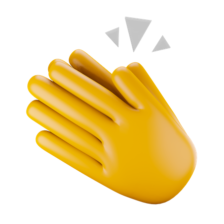 Clapping hand gesture  3D Illustration