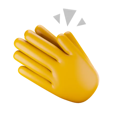 Clapping hand gesture  3D Illustration
