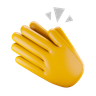 3d clapping hand gesture logo