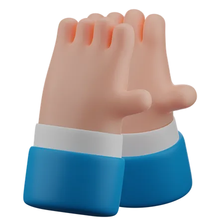 3 D Illustration Clapping Hand Gesture 3D Icon