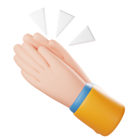 Clapping Hand Gesture 3D Icon