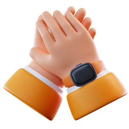 3 D Illustration Clapping Hands 3D Icon