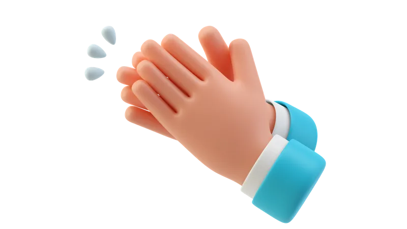 Clapping hands 3D Illustration