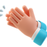 3d clapping hands