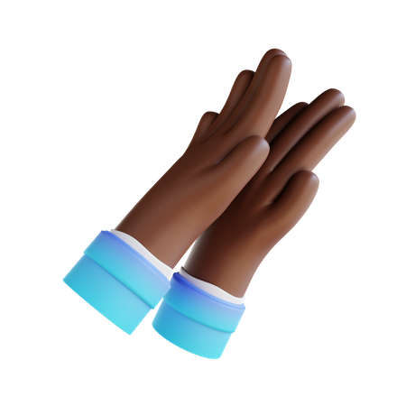 Clapping hands  3D Illustration